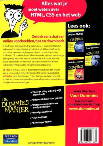HTML en CSS voor Dummies / Voor Dummies 9789043022835, Boeken, Verzenden, Gelezen, Ed Tittel