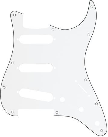Fender Stratocaster SSS Slagplaat 11 gats 3-laags wit, Verzenden, Nieuw