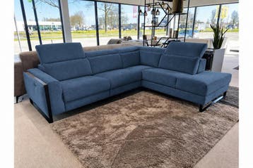 Hoekbank Meppel - hoekbanken - Blauw, Nieuw, 150 cm of meer, Stof, 250 tot 300 cm