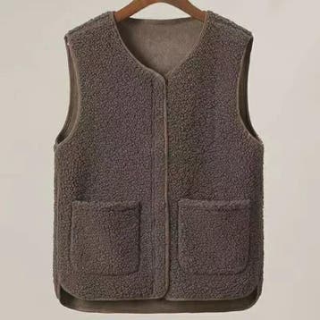 Heren Vest Lamswol Fleece - Warm & Stijlvol voor Herfst/Wint, Verzenden, Nieuw