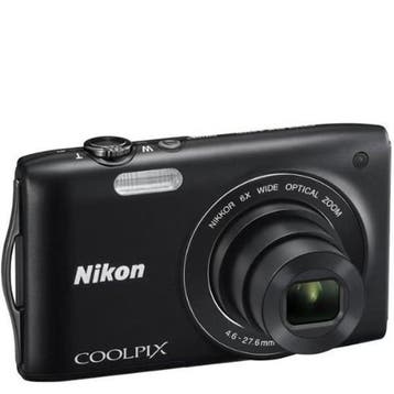 Nikon Coolpix S3200 Digitale Compact Camera - Zwart, Verzenden, Zo goed als nieuw