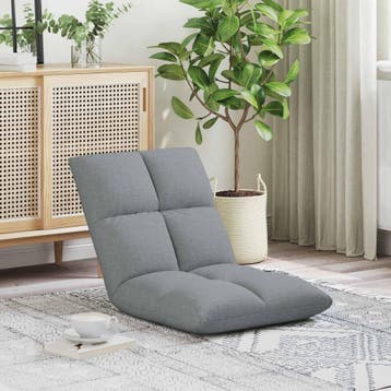 vidaXL Verstelbare vlo stoelen Lichtgrijs Stof, Verzenden, Nieuw