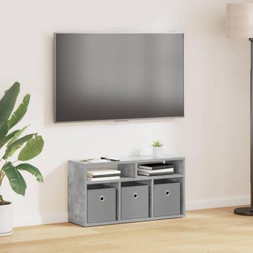 vidaXL Laagkast met lade Beton Grijs 72 x 22,5 x 38 cm, Huis en Inrichting, Kasten | Televisiemeubels, Verzenden, Nieuw, 50 tot 100 cm