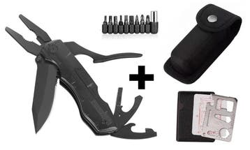 PLAY IT Zakmes Multitool 14 in 1 Incl. Draagetui +Multikaart, Verzenden, Nieuw