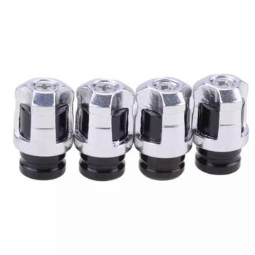 TT-products ventieldoppen Screw-on Silver aluminium 4 stuks, Ophalen of Verzenden, Nieuw