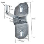 Enkele haak voor gereedschapsbord - verzinkte haak 1 pin, Ophalen of Verzenden, Nieuw