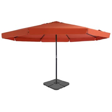 vidaXL Parasol met draagbare voet terracottakleurig, Tuin en Terras, Verzenden, Nieuw