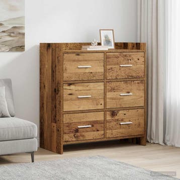vidaXL Dressoir Oud hout 75 x 33 x 80 cm Bewerkt hout, Verzenden, Nieuw, Overige houtsoorten, Minder dan 50 cm