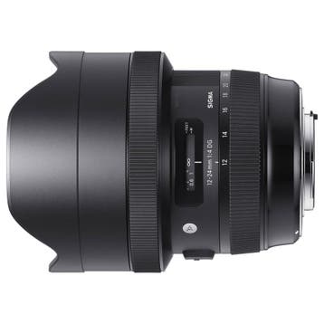 Sigma 12-24mm f/4.0 DG HSM Art Nikon F-mount objectief, Verzenden, Gebruikt, Sigma, Groothoeklens