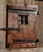 Antiek Deur - 19e eeuw - rustiek poortje met tralies