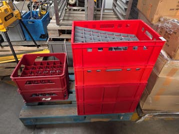 (9x) Diverse pvc opbergbakken voor glas, Nieuw in verpakking