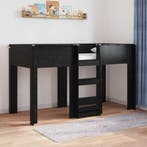 vidaXL Bunk Bed voor Kinderen Zwart Eiken 75 x 190 cm, Verzenden, Nieuw, Zwart, Hout