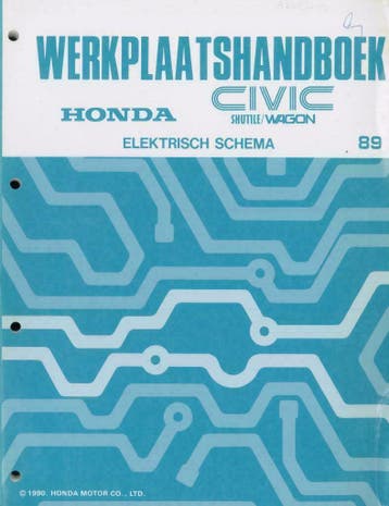 1990 Honda Civic werkplaatshandboek elektrisch schema, Verzenden