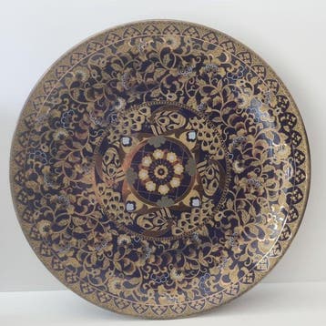 Schaal - 40 cm - Hard-past - Marokkaanse Taous schaal