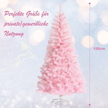 2dekans | Coast Kunstkerstboom Roze – 75 x 75 x 150 cm – Met, Ophalen of Verzenden, Zo goed als nieuw
