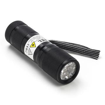 Zaklamp | Perel (9 UV-LEDs), Verzenden, Nieuw