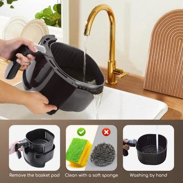 Airfryer - heteluchtfriteuse - 3.5L - 1500W - Zwart, Verzenden, Zo goed als nieuw