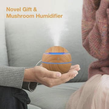 Mini USB Luchtbevochtiger & Aroma Diffuser met Houtnerf Desi, Witgoed en Apparatuur, Verzenden, Nieuw