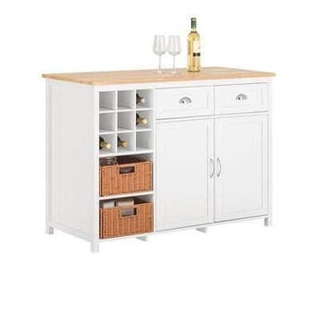 2dekans | SoBuy Keukenkast - Wit - Hout - 120x90x56cm, Ophalen of Verzenden, Zo goed als nieuw