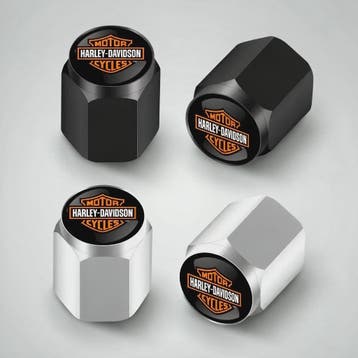 Set Aluminium Ventieldopjes Anti-diefstal voor Harley Davids, Verzenden, Nieuw