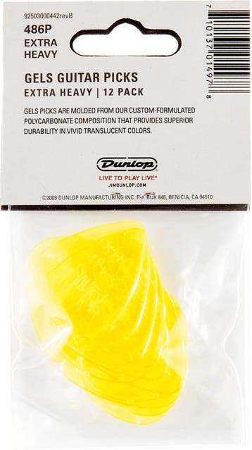 Jim Dunlop 486PXH Gels plectrum extra heavy 12-pack, Muziek en Instrumenten, Ophalen of Verzenden, Nieuw, Elektrische gitaar