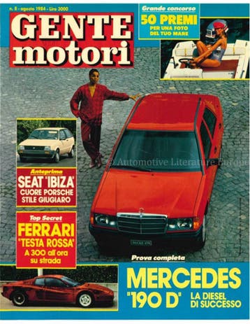 1984 GENTE MOTORI MAGAZINE 08 ITALIAANS, Nieuw, Author