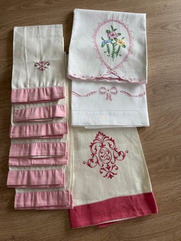 Asciugamani ricamati - Handdoek (9) - 109 cm - 62 cm -