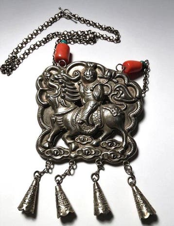 Zegelamulet - .800 zilver - 1850-1900 - Antiek zilveren