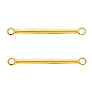 1 x DQ metalen tussenstuk staafje 30 mm – gat 1,5 mm – g, Ophalen of Verzenden, Nieuw, Tussenstuk of Tussenkraal