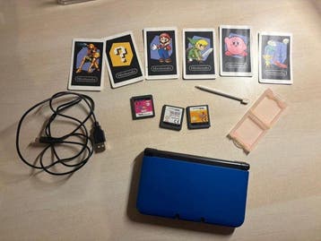 Nintendo - 3DS xl - Videogameconsole + games, Spelcomputers en Games, Spelcomputers | Overige Accessoires, Nieuw