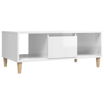 Bijzettafel hoogglans wit | retourdeal 62% korting, Huis en Inrichting, Gebruikt, 50 tot 100 cm, Modern, Rechthoekig