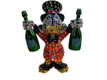 Dagobert Duck Beeld, Lior24, Zwart / Zilver / Goud / Rood, Nieuw