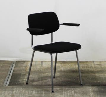Gispen Retro Stoel 1236 | Zwart, Ophalen of Verzenden, Gebruikt
