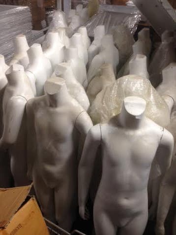 headless kinder etalagepoppen incl. voetplaat