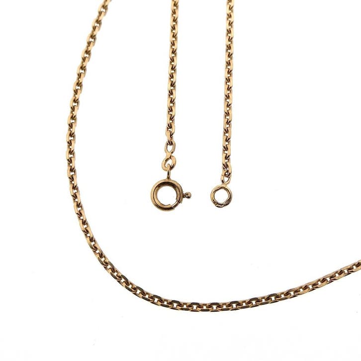 Roségouden anker schakelketting, Sieraden, Tassen en Uiterlijk, Kettingen, Goud, Gebruikt, Goud, Ophalen of Verzenden