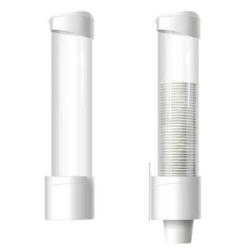 Wit Bekerdispenser Plastic, Verzenden, Nieuw