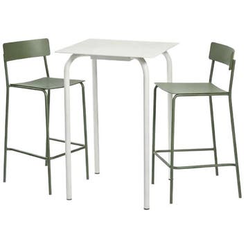 Serax August Tuinset: Bartafel Aluminium Zand + Barstoelen, Ophalen of Verzenden, Nieuw, Aluminium, Tuinset