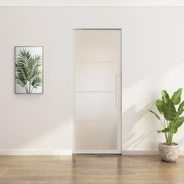 Stalen Taatsdeur - Wit - 4 Vlaks - Matglas, 80 tot 100 cm, Overige typen, Nieuw, Metaal