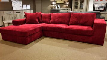 Loungebank Loenen - loungebanken - Rood, Nieuw, 150 cm of meer, Stof, 250 tot 300 cm