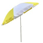Outdoor Parasol 200 cm Geel/Wit (Parasols en Paraplus), Verzenden, Nieuw
