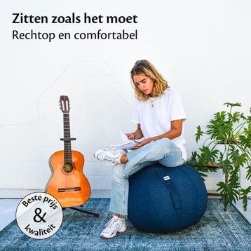 2dekans | Bckz Zitbal Kantoor en Thuis 75 CM - Luxe Yoga Bal, Ophalen of Verzenden, Zo goed als nieuw