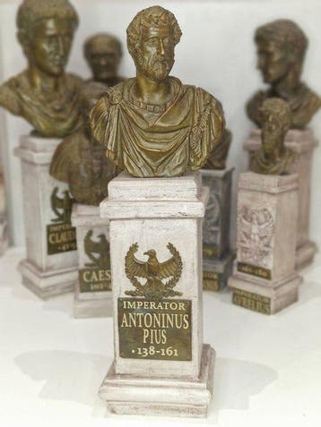 Buste, Antoninus Pius - 32 cm - Brons, Polymeer marmer