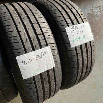 2 x Pirelli Cinturato P7 215-55-17 Zomerbanden 6,5mm, 17 inch, Ophalen of Verzenden, Band(en), Personenwagen