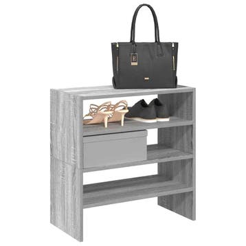 vidaXL Schoenenrekken 2 st stapelbaar 60x30x30,5 cm grijs, Huis en Inrichting, Verzenden, Nieuw