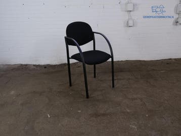 Tweedehands Lande vergaderstoel zwart, Huis en Inrichting, Stoelen, Verzenden, Gebruikt, Overige materialen
