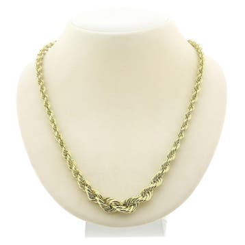 Gouden gedraaide schakelcollier (Ketting), Ophalen of Verzenden, Gebruikt, Goud, Goud