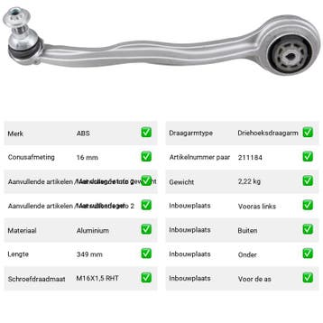 Draagarm FIAT Palio 1.2 (178, 171, 371) Van 1999-06 tot 2000, Verzenden, Nieuw, Fiat