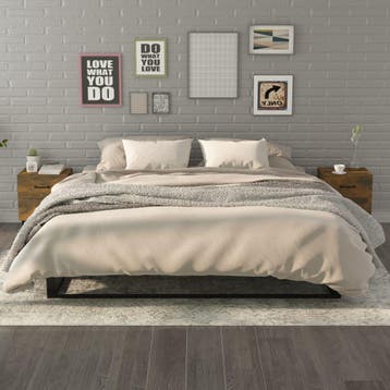 vidaXL Nachtkastjes 2 st 40x35x47,5 cm gerookt eikenkleurig, Minder dan 45 cm, Verzenden, Nieuw, Minder dan 55 cm