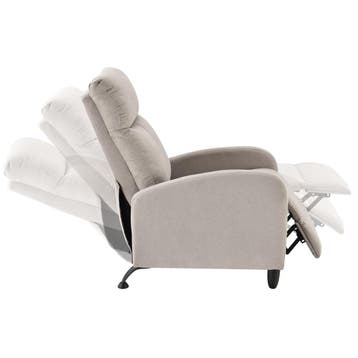 Verstelbare relaxfauteuil 102x60x92 cm stof bruin, Verzenden, Nieuw