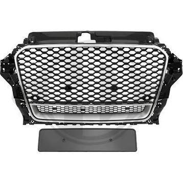 Grill Audi A3 8V RS3 look 2012-2016 Zilver, Auto-onderdelen, Overige Auto-onderdelen, Ophalen of Verzenden, Nieuw